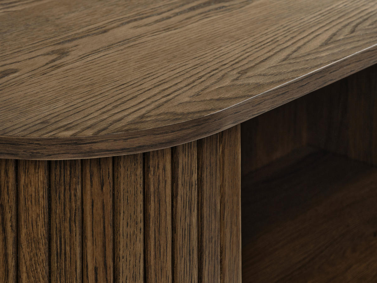 HIGHBOARD  in 100/118/40 cm  - Eiche dunkel/Schwarz, Trend, Holz/Holzwerkstoff (100/118/40cm) - home24