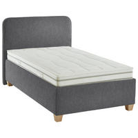 POLSTERBETT 140/200 cm  in Dunkelgrau  - Weiss/Dunkelgrau, Konventionell, Holz/Textil (140/200cm) - Beldomo - Sleep