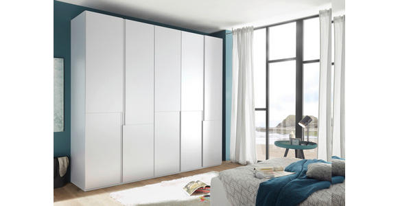 DREHTÜRENSCHRANK 250/225/58 cm 5-türig Weiß - Weiß, KONVENTIONELL, Holzwerkstoff (250/225/58cm) - Novel