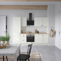 KÜCHENBLOCK 270 cm   in Weiß, Eichefarben  - Eichefarben/Schwarz, MODERN, Holzwerkstoff/Metall (270cm) - Nobilia