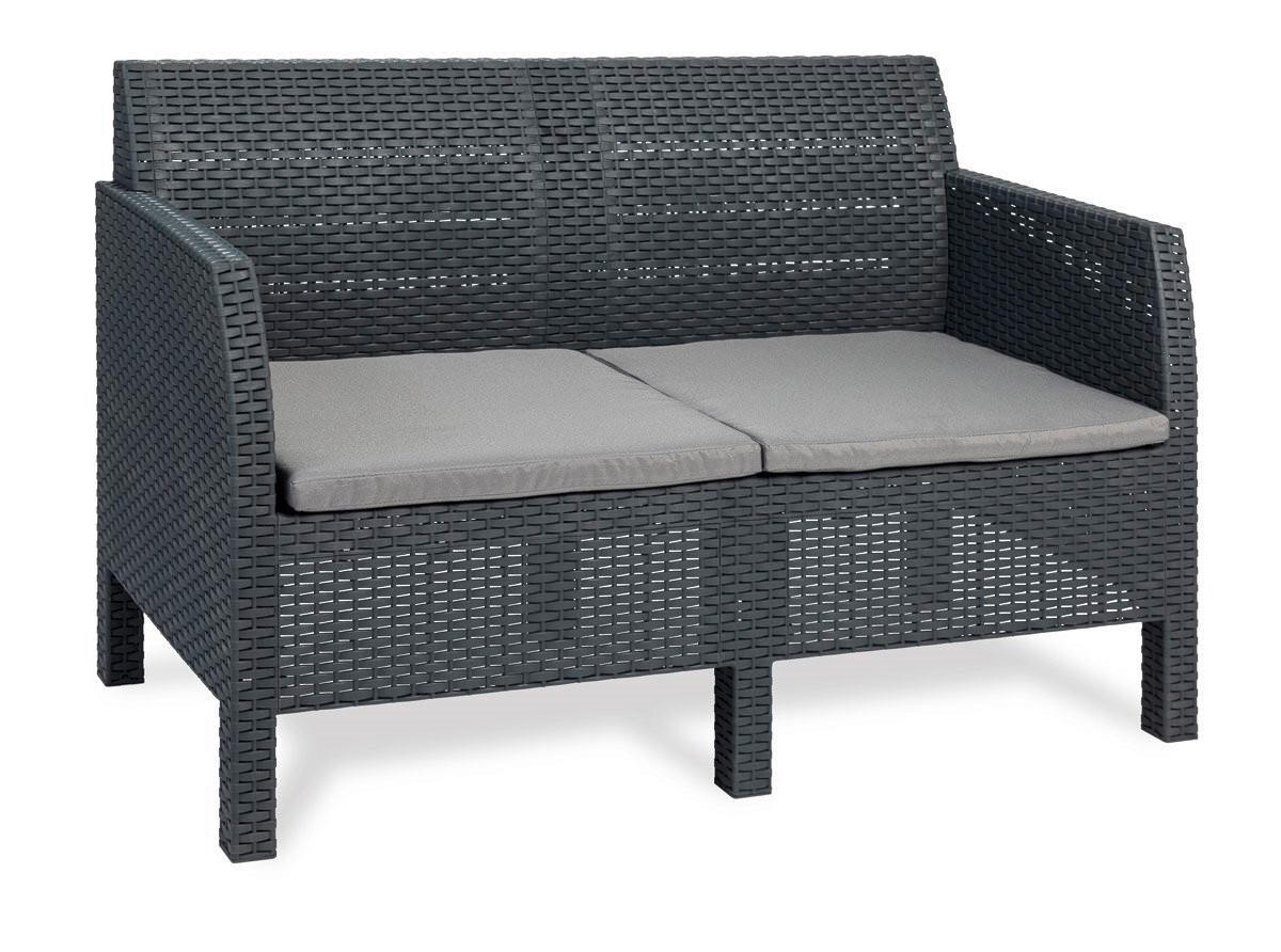 LOUNGEGARNITUR  - Anthrazit, Basics, Kunststoff