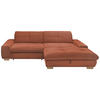 ECKSOFA Orange Cord  - Eichefarben/Orange, Design, Holz/Textil (276/198cm) - SetOne by Musterring