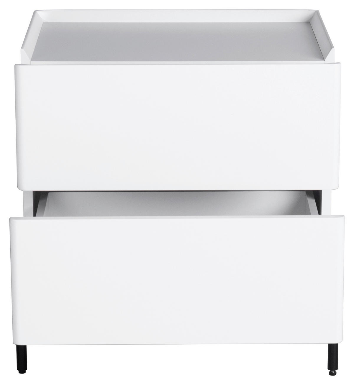 NACHTSCHRANK 50/55/40 cm  - Weiß, Design, Holzwerkstoff/Metall (50/55/40cm) - Livetastic