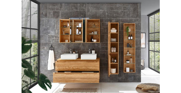 WASCHBECKENUNTERSCHRANK 120/54/46 cm  - Eichefarben, KONVENTIONELL, Holz/Holzwerkstoff (120/54/46cm) - Linea Natura