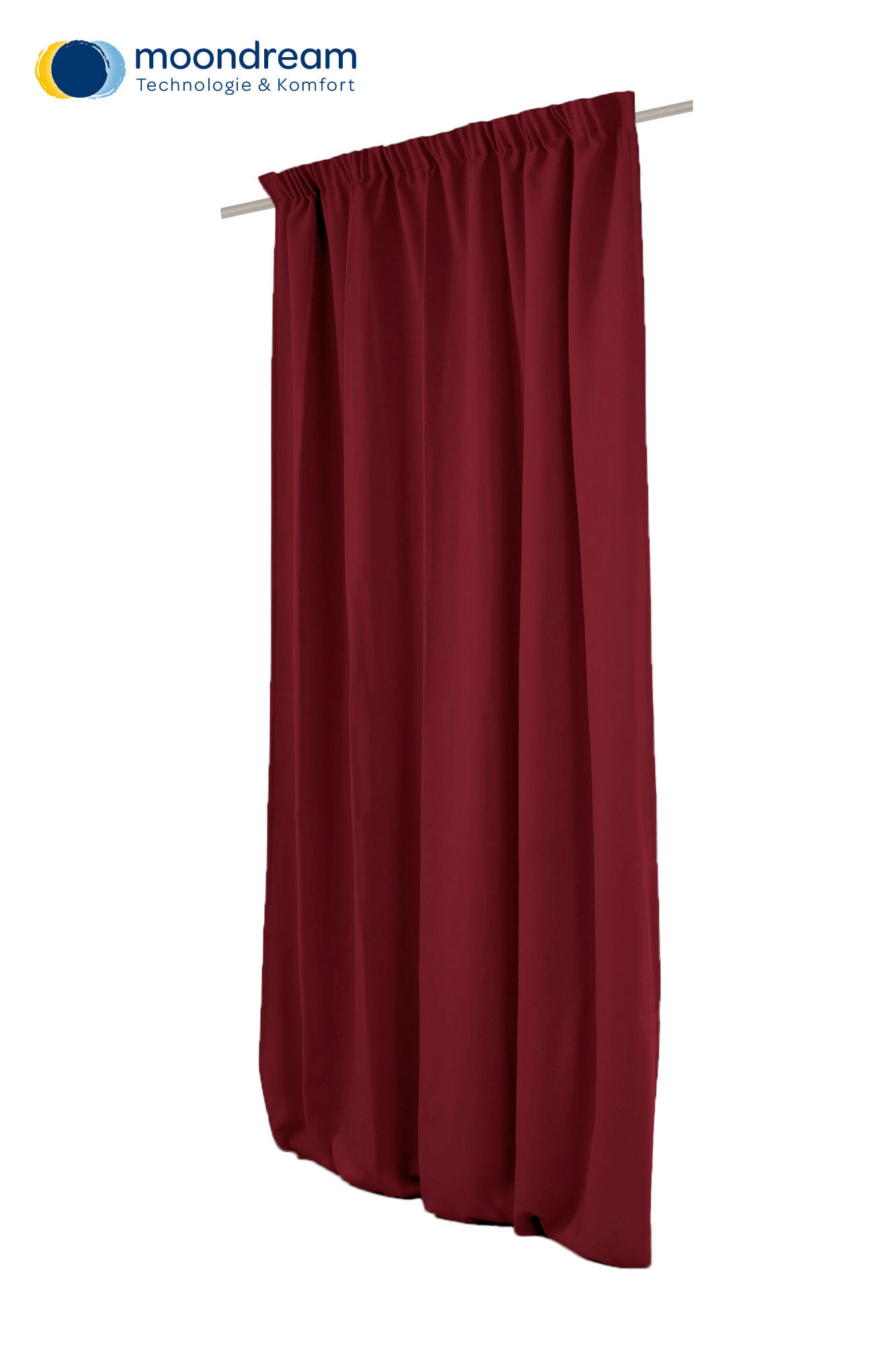 VERDUNKELUNGSVORHANG - Rot, Design, Textil (145/260cm)