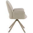 ARMLEHNSTUHL  in Stahl Flachgewebe  - Beige/Grau, Design, Textil/Metall (60/85/63cm) - Ambia Home