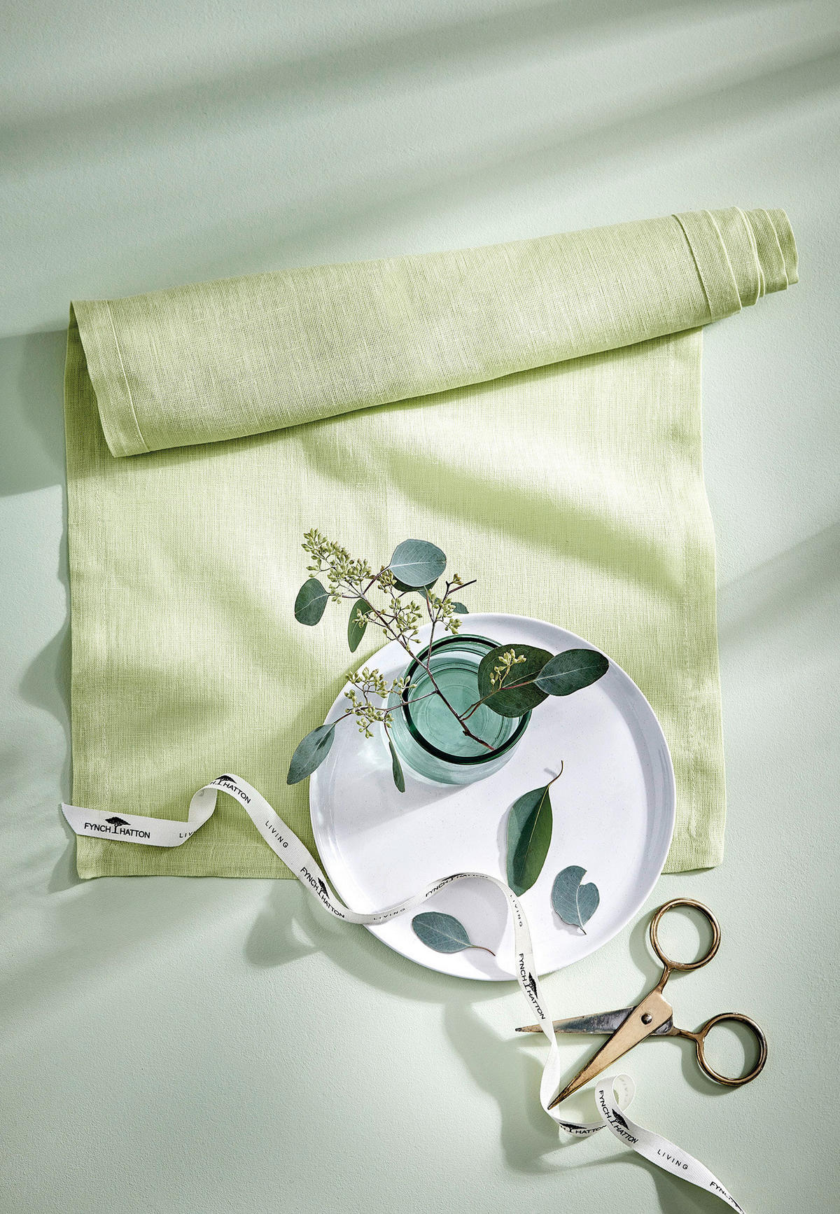 BORDSLÖPARE DODORI textil salviagrön 40/160 cm  - salviagrön, Basics, textil (40/160cm) - FYNCH-HATTON