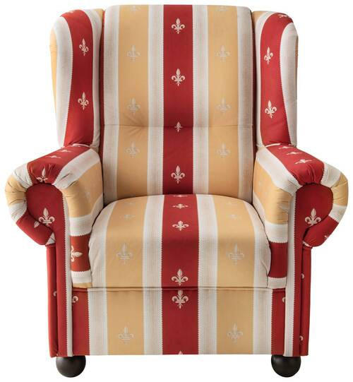 OHRENSESSEL in Mikrofaser Rot  - Wengefarben/Rot, Konventionell, Holz/Textil (92/102/89cm) - Livetastic