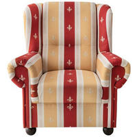 OHRENSESSEL in Mikrofaser Rot  - Wengefarben/Rot, Konventionell, Holz/Textil (92/102/89cm) - Livetastic
