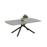 COUCHTISCH 120/68/44 cm oval Grau, Schwarz  - Schwarz/Grau, Basics, Stein/Metall (120/68/44cm) - Boxxx