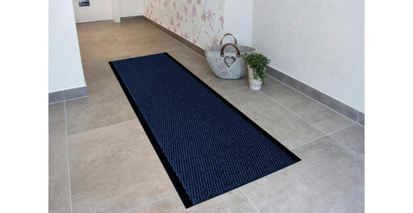 LÄUFER 90/200 cm Dunkelblau - Dunkelblau, Basics, Kunststoff (90/200cm) - Novel