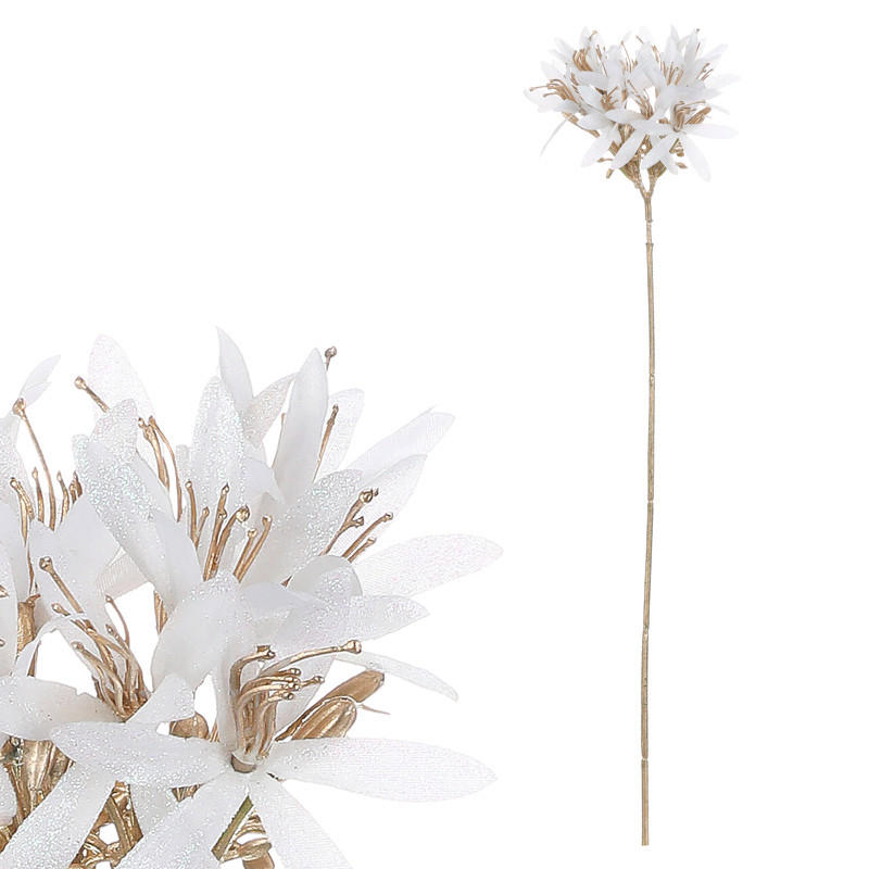 UMĚLÁ KVĚTINA  - bílá, Basics, plast (10/58/10cm)