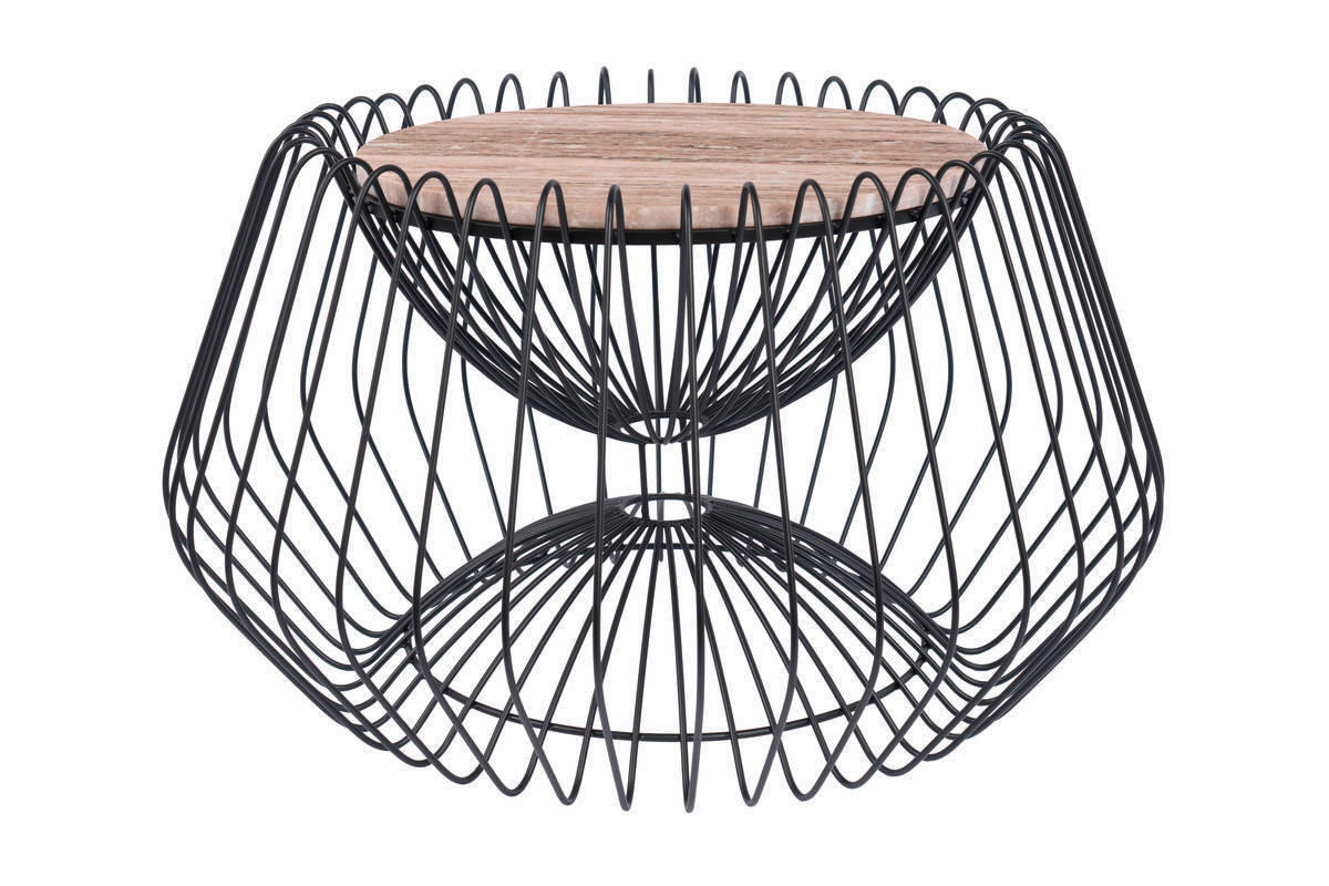 BEISTELLTISCH 60/60/35 cm Braun, Schwarz  - Schwarz/Braun, Basics, Stein/Metall (60/60/35cm) - Kayoom