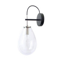 WANDLEUCHTE Fondi 19/19/36 cm  - Schwarz, Design, Glas (19/19/36cm)