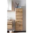 MIDISCHRANK 40/130/35 cm - Eiche Wotan/Silberfarben, Natur, Holzwerkstoff/Kunststoff (40/130/35cm) - Xora