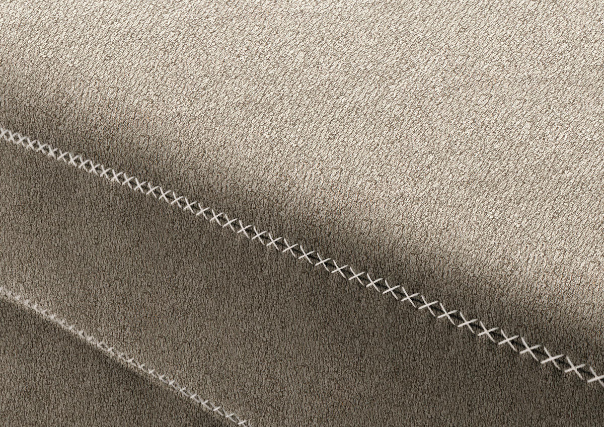 ECKSOFA in Mikrofaser Greige  - Greige/Eichefarben, Natur, Holz/Textil (226/273cm) - Beldomo System