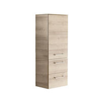 MIDISCHRANK 45/121/33 cm  - Chromfarben/Eichefarben, KONVENTIONELL, Glas/Holzwerkstoff (45/121/33cm) - Sadena
