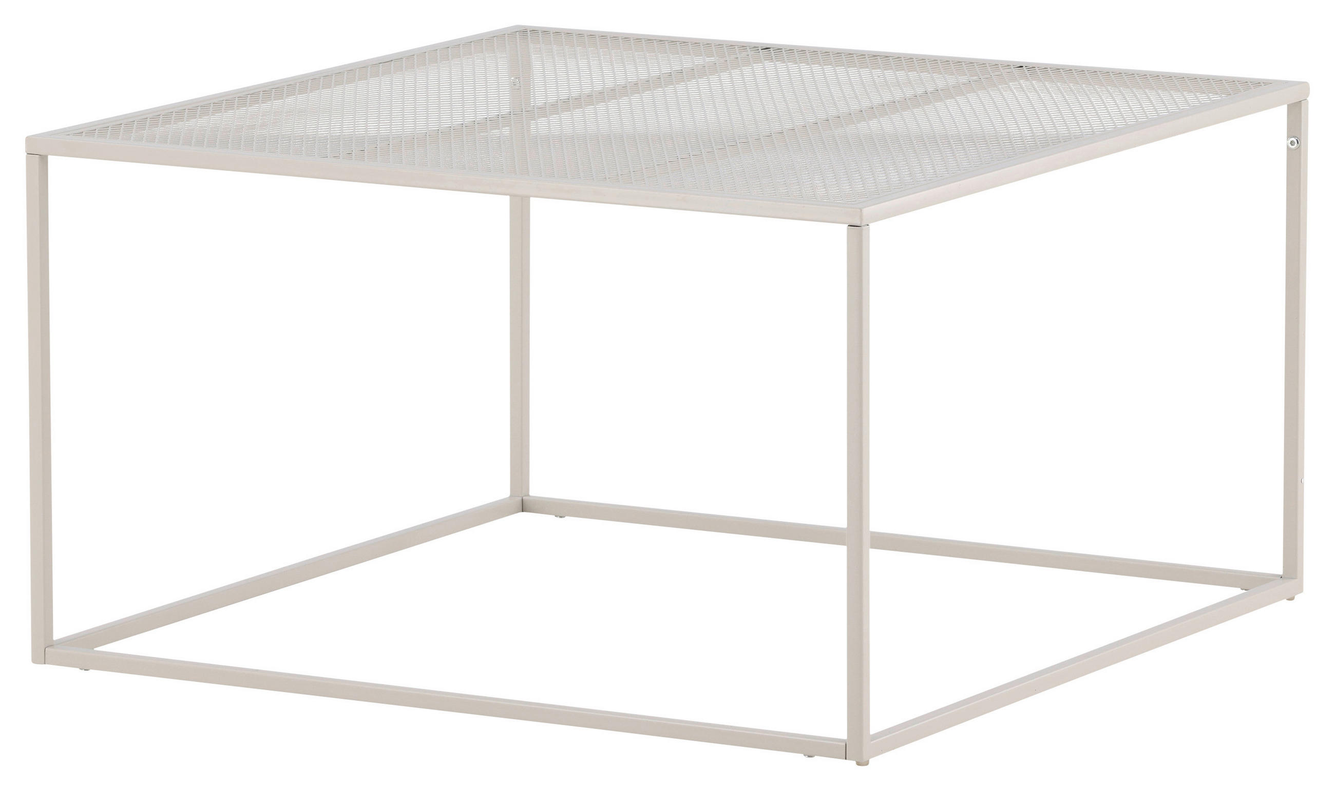 SOFFBORD i metall 80/80/45 cm  - beige, Design, metall (80/80/45cm) - Livetastic