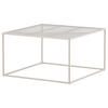 COUCHTISCH 80/80/45 cm quadratisch Beige  - Beige, Design, Metall (80/80/45cm) - Livetastic