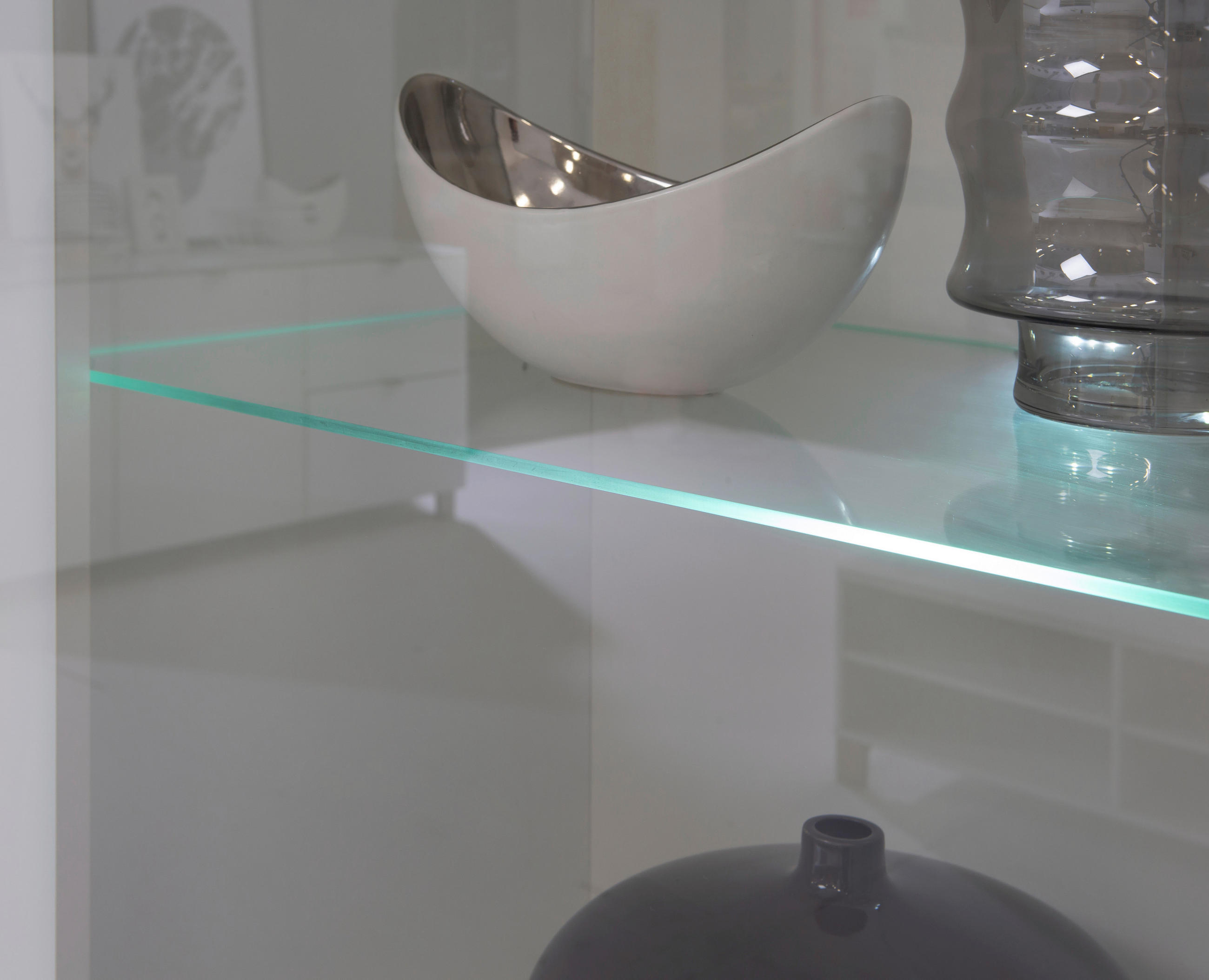 GLASBODENBELEUCHTUNG - Chromfarben, Design, Kunststoff/Metall - Hom`in