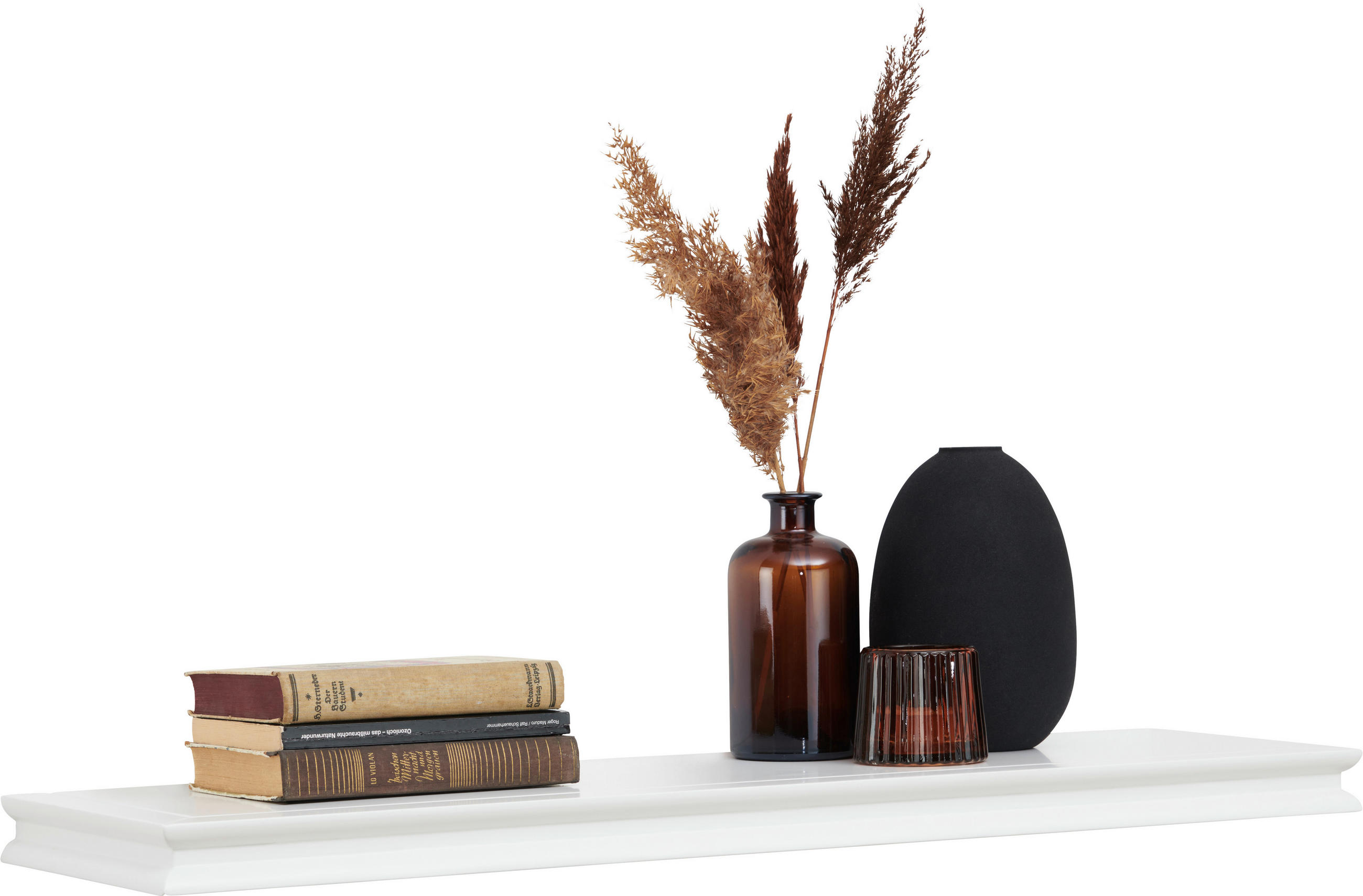 STENSKA POLICA - bela, Basics, leseni material (80/3,8/23cm) - Landscape