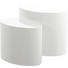 COUCHTISCH oval Weiß - Weiß, Design (48/40/40/33/33/25cm) - Carryhome