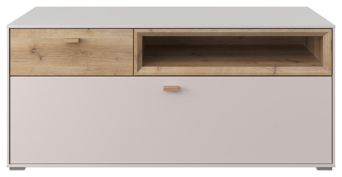 LOWBOARD  in 120/53/49 cm  - Sandfarben/Eichefarben, Holz/Holzwerkstoff (120/53/49cm) - Hom`in