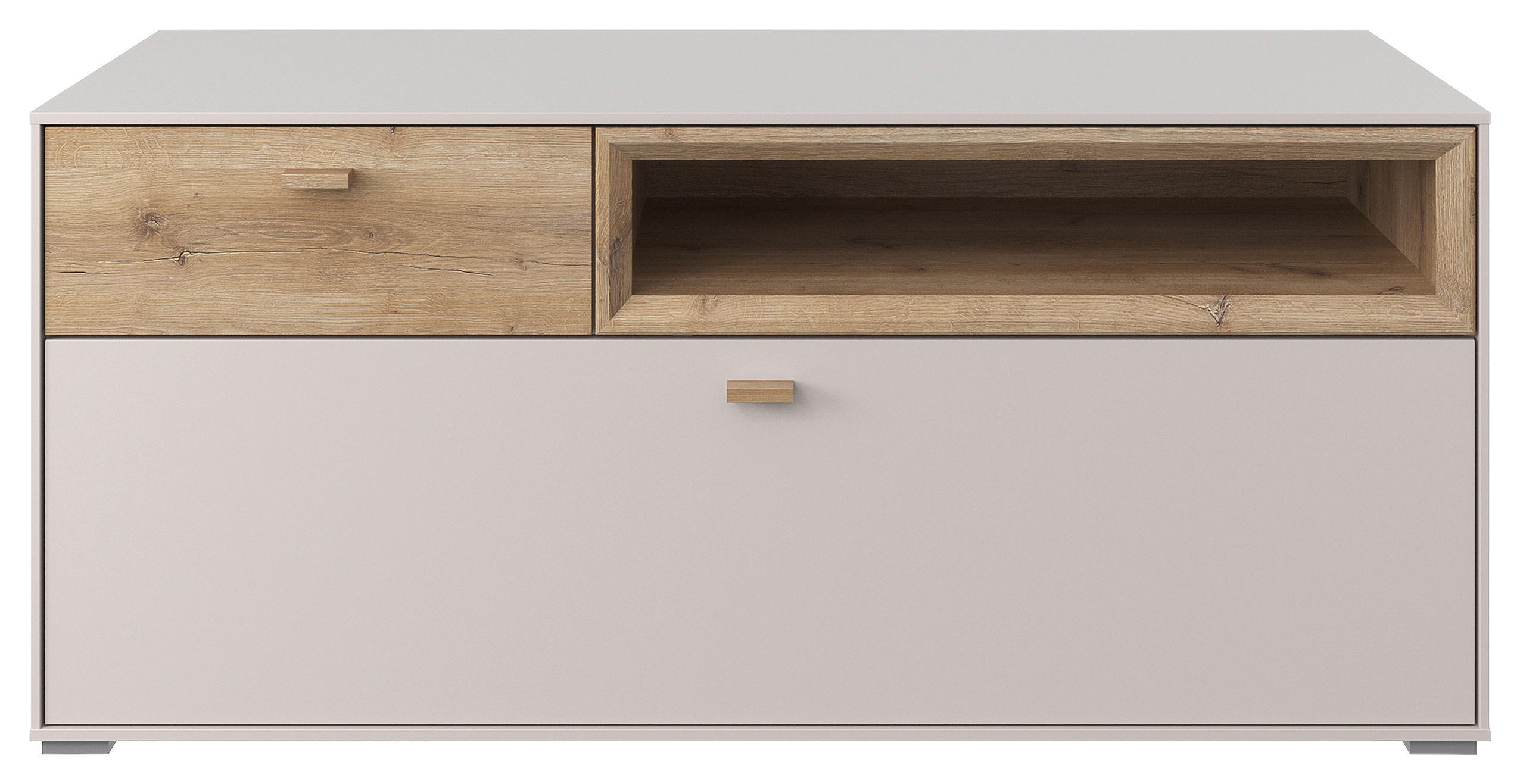 Thumbnail - Hom`in Lowboard, Eiche, Sand, Holz, Eiche, massiv, 1 Schubladen, 120x53x49 cm, Typenauswahl, Beimöbel erhältlich, stehen...