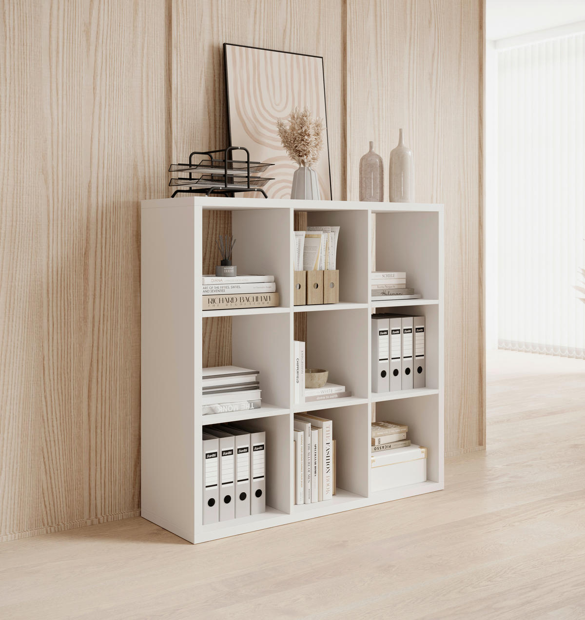 PREDELNA STENA 112/112/38 cm bela  - bela, Design, leseni material (112/112/38cm) - Boxxx
