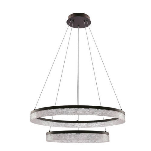 LED-PENDELLEUCHTE 60/60/120 cm  - Transparent/Schwarz, Design, Kunststoff/Metall (60/60/120cm)