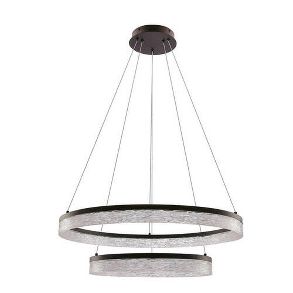 LED-PENDELLEUCHTE 60/60/120 cm  - Transparent/Schwarz, Design, Kunststoff/Metall (60/60/120cm)