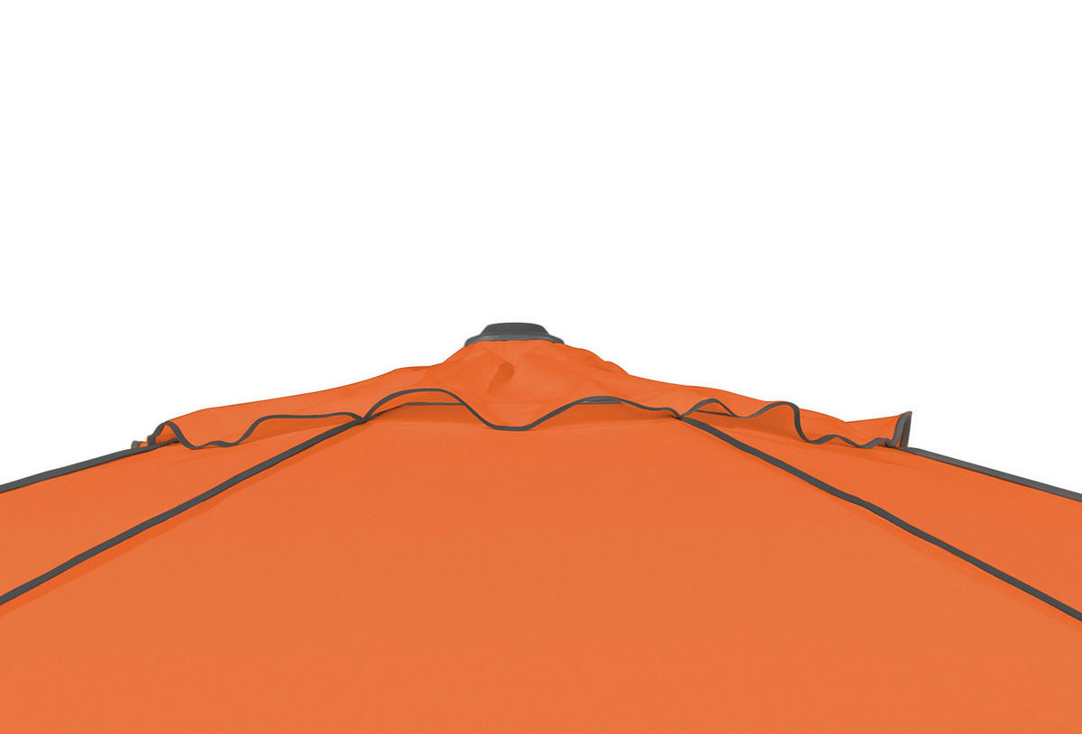 SONNENSCHIRM 350 cm Terracotta  - Anthrazit/Terracotta, Basics, Textil/Metall (350/275cm) - Schneider