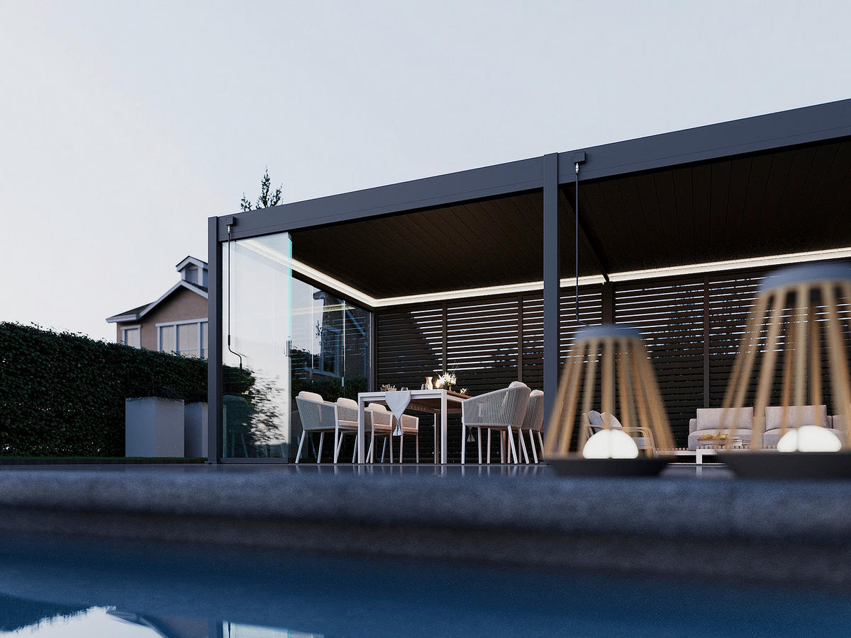 PERGOLA 720/255/360 cm   - Anthrazit, Basics, Metall (720/255/360cm) - WEIDE