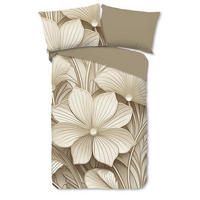 WENDEBETTWÄSCHE Good Morning Renforcé 140/200 cm  - Taupe/Sandfarben, Basics, Textil (140/200cm)