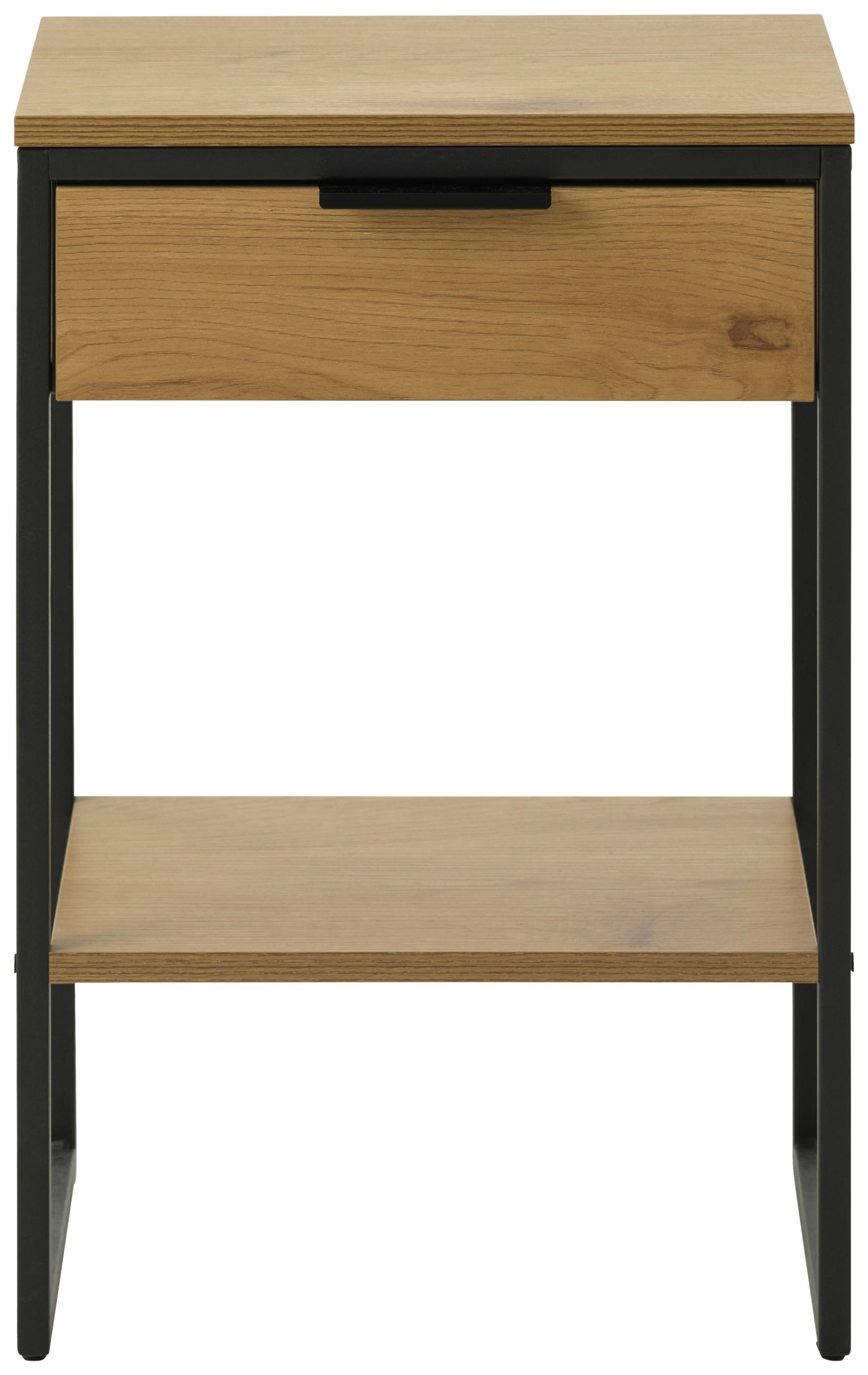 BEISTELLTISCH in Holzwerkstoff 40/30/60 cm  - Eichefarben/Schwarz, Design, Holzwerkstoff/Metall (40/30/60cm) - Lomoco