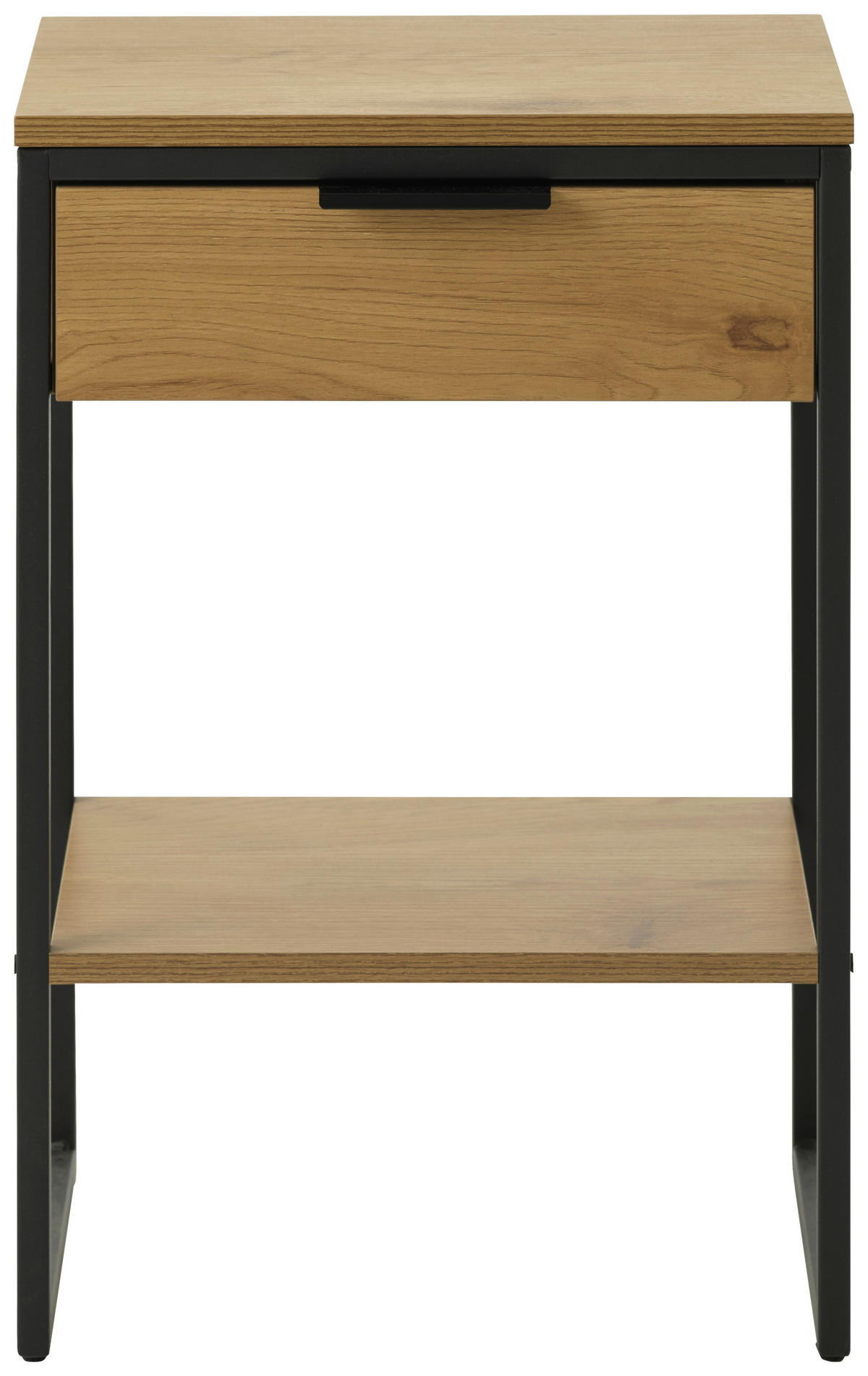 BEISTELLTISCH in Holzwerkstoff 40/30/60 cm  - Eichefarben/Schwarz, Design, Holzwerkstoff/Metall (40/30/60cm) - Lomoco