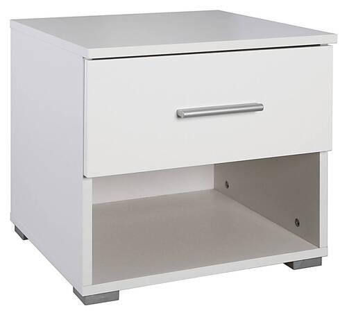 NACHTKÄSTCHEN 47/43/44 cm  in Weiss Hochglanz  - Weiss Hochglanz/Weiss, Konventionell, Holzwerkstoff/Kunststoff (47/43/44cm) - Rauch Möbel