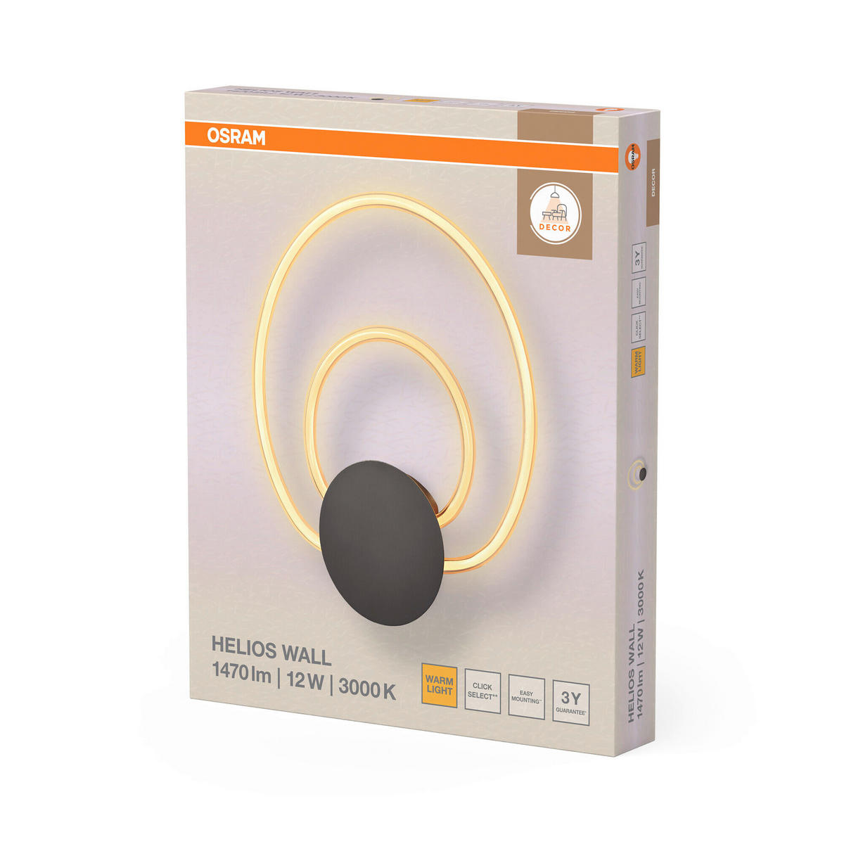 LED-WANDLEUCHTE 33.5/3.9/41.6 cm   - Dunkelgrau, Design, Kunststoff (33.5/3.9/41.6cm) - Osram