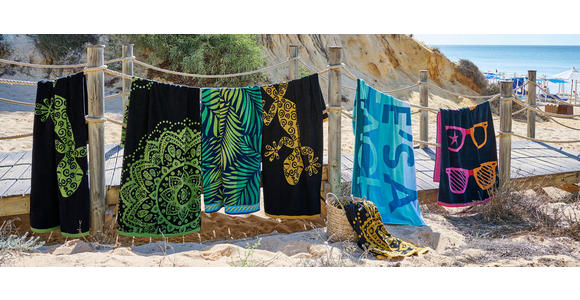 STRANDTUCH 90/180 cm Blau - Blau, KONVENTIONELL, Textil (90/180cm) - Esposa