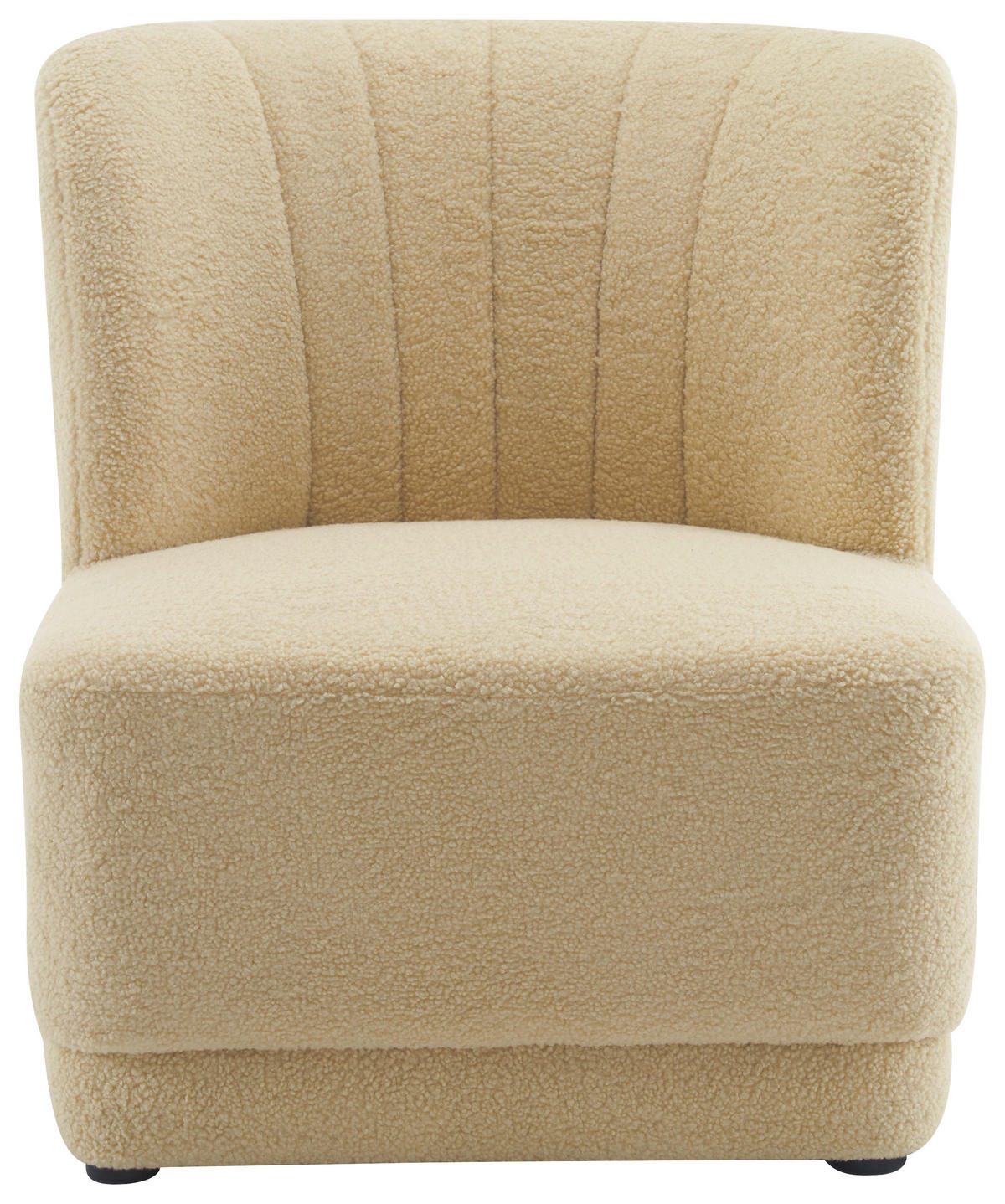 DESIGNSESSEL Bouclé Beige    - Beige/Schwarz, Trend, Kunststoff/Textil (65/69/70cm) - Xora
