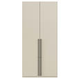 DREHTÜRENSCHRANK 101/235/61 cm,  in Champagner, 2-türig  - Champagner/Schwarz, Basics, Holzwerkstoff/Metall (101/235/61cm) - Novel