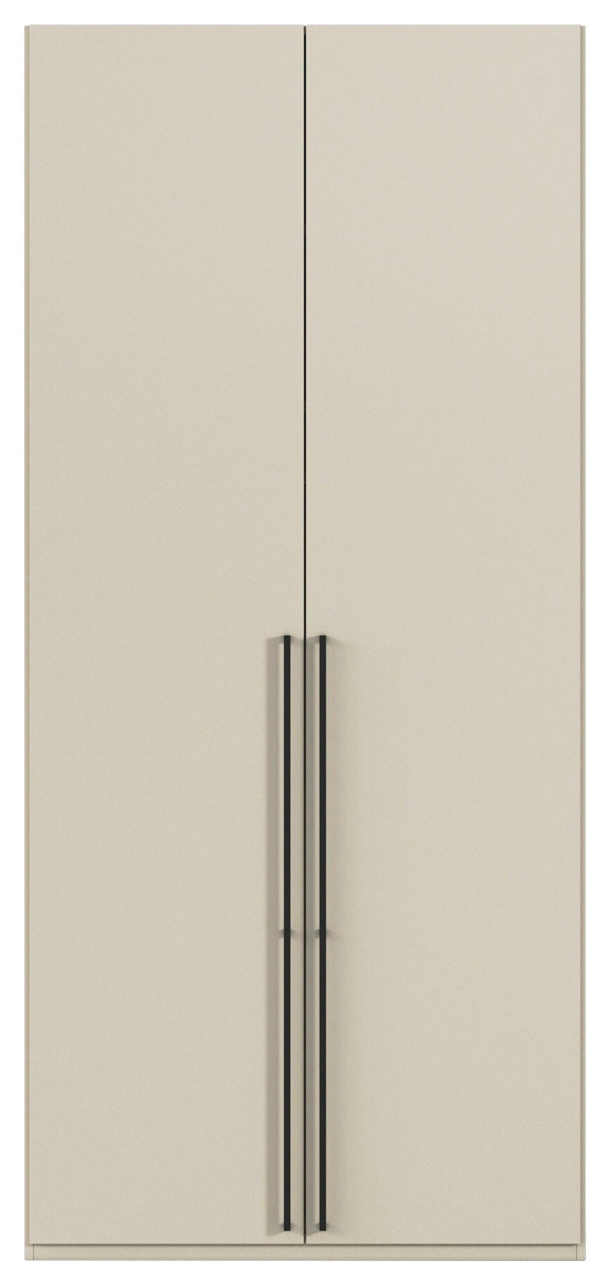 DREHTÜRENSCHRANK 101/223/61 cm,  in Champagner, 2-türig  - Champagner, Basics, Holzwerkstoff/Metall (101/223/61cm) - Novel