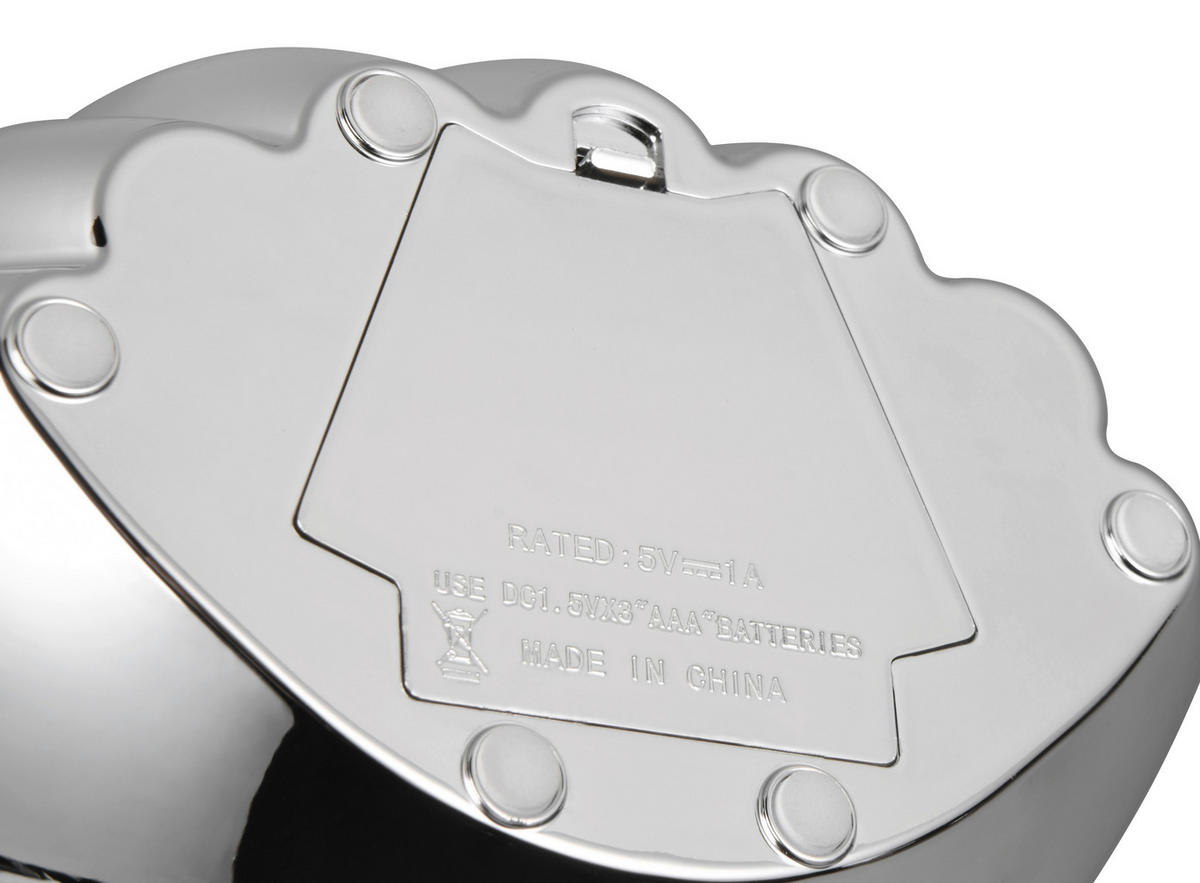 LED-TISCHLEUCHTE Shelly 17,5/15/12,5 cm   - Chromfarben/Transparent, Trend, Kunststoff (17,5/15/12,5cm)
