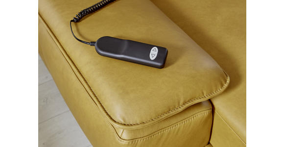 ECKSOFA in Echtleder Hellbraun 328/193 cm - Hellbraun/Schwarz, Design, Leder/Metall (328/193cm) - Dieter Knoll
