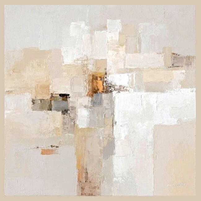 LEINWANDBILD Abstraktes 55/55 cm  - Multicolor, Basics, Holz/Papier (55/55cm) - Euroart