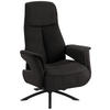 RELAXSESSEL Webstoff Relaxfunktion, Kopfteilverstellung    - Anthrazit/Schwarz, Design, Textil/Metall (73/108/86cm) - Welnova