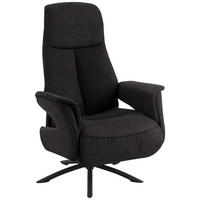 RELAXSESSEL Webstoff Relaxfunktion, Kopfteilverstellung    - Anthrazit/Schwarz, Design, Textil/Metall (73/108/86cm) - Welnova