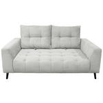 BIGSOFA  in Cord Hellgrau  - Hellgrau/Schwarz, KONVENTIONELL, Textil/Metall (246/100/116cm) - Carryhome