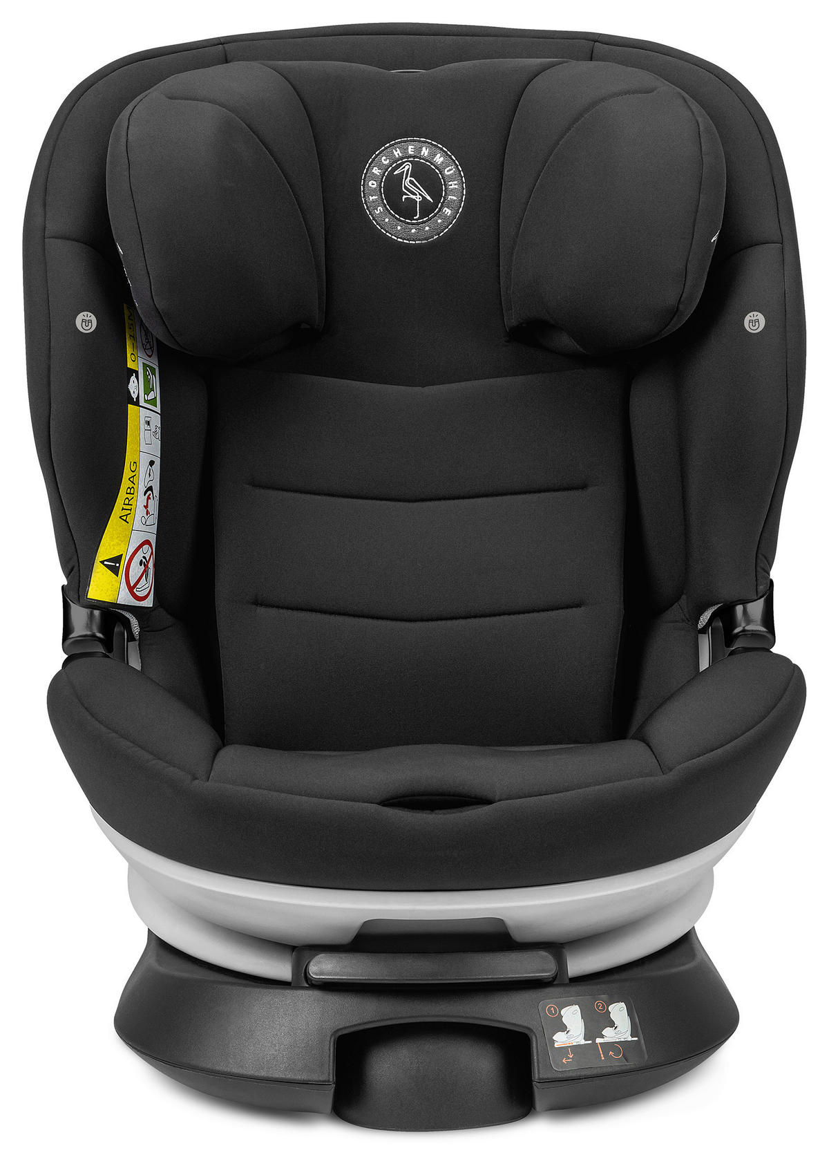 KINDERAUTOSITZ Niki Kid Onyx   - Schwarz, Basics, Textil (45/59/53,5cm) - Storchenmühle