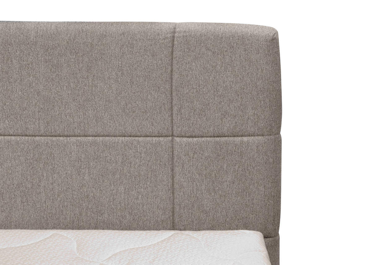BOXSPRINGBETT 180/200 cm  in Taupe  - Taupe, Konventionell, Textil (180/200cm) - Carryhome
